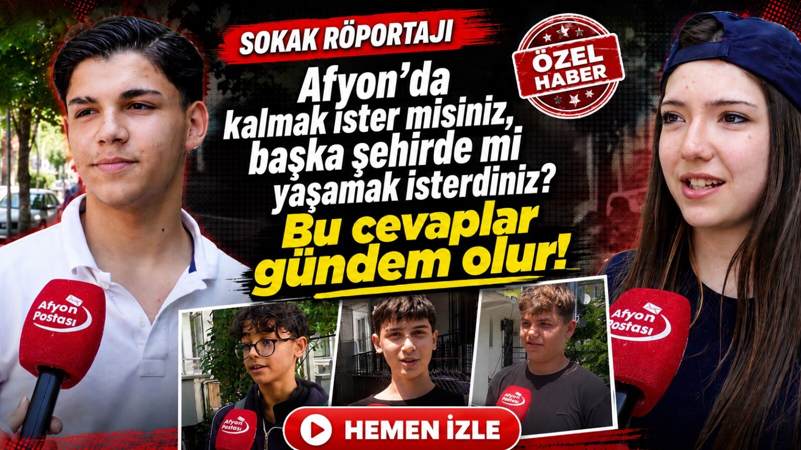Gençlere sorduk: Afyon’da kalmak ister misiniz, başka şehirde mi yaşamak isterdiniz?