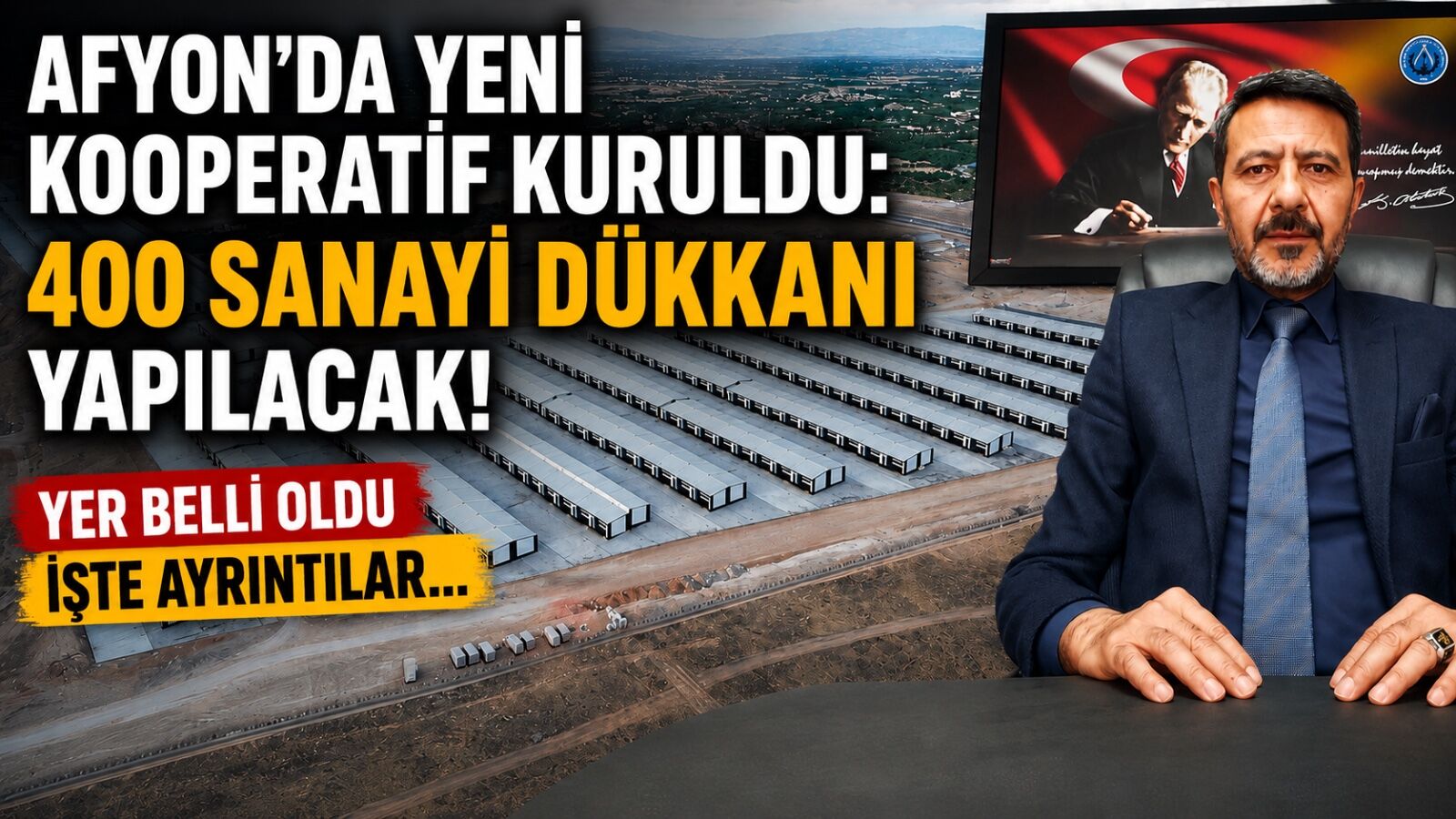 Afyon’da yeni kooperatif kuruldu: 400 sanayi dükkanı yapılacak, yer belli oldu… İşte ayrıntılar…