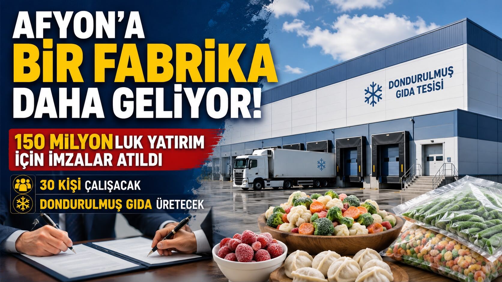 Afyon’a bir fabrika daha geliyor: 150 Milyonluk yatırım için imzalar atıldı, 30 kişi çalışacak!