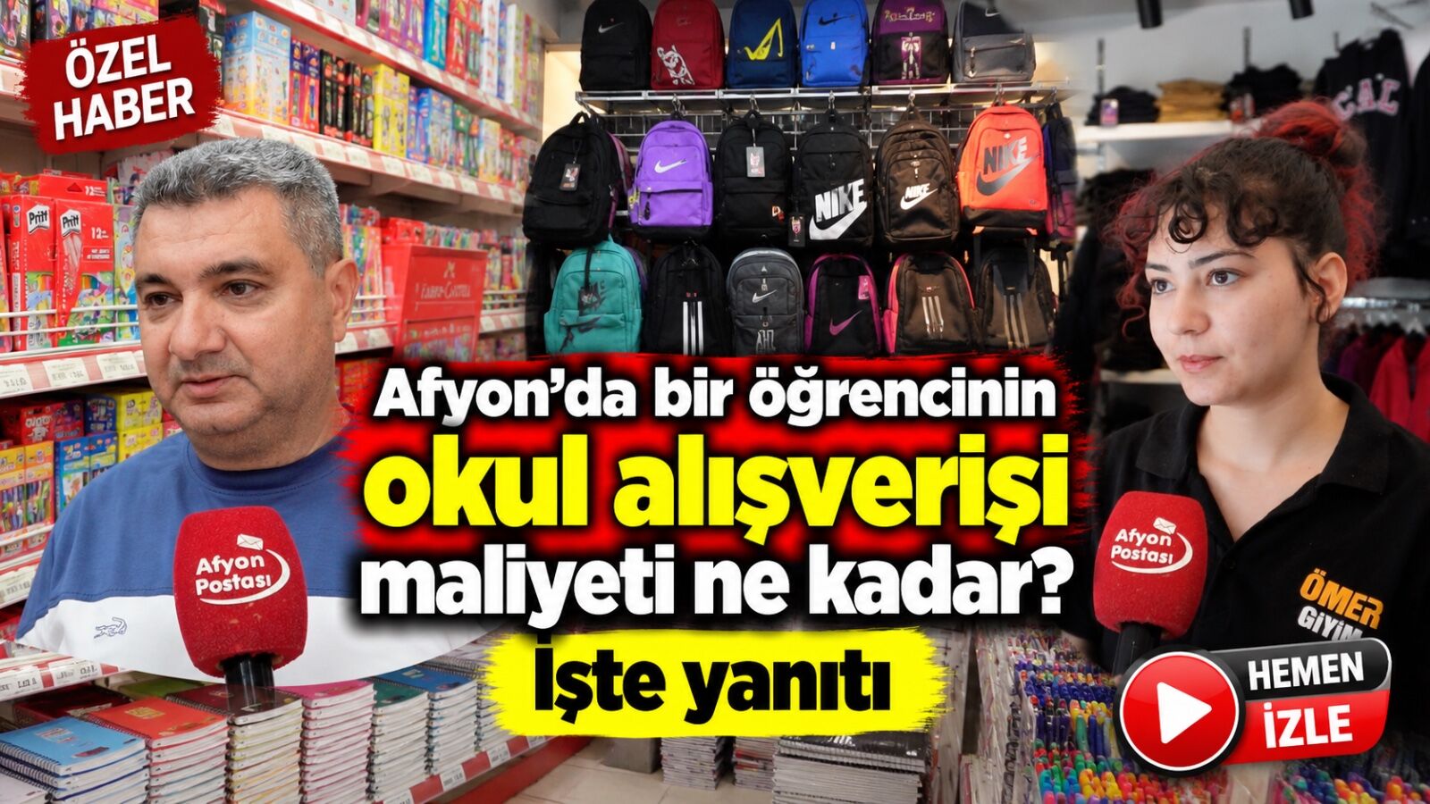 Afyon’da bir öğrencinin okul alışverişi maliyeti ne kadar? İşte yanıtı