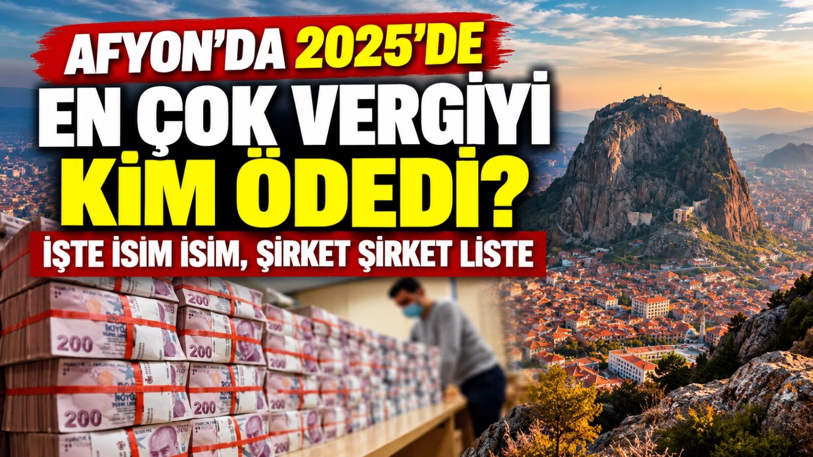 Afyon’da 2025'de en çok vergiyi kim ödedi? İşte isim isim, şirket şirket liste