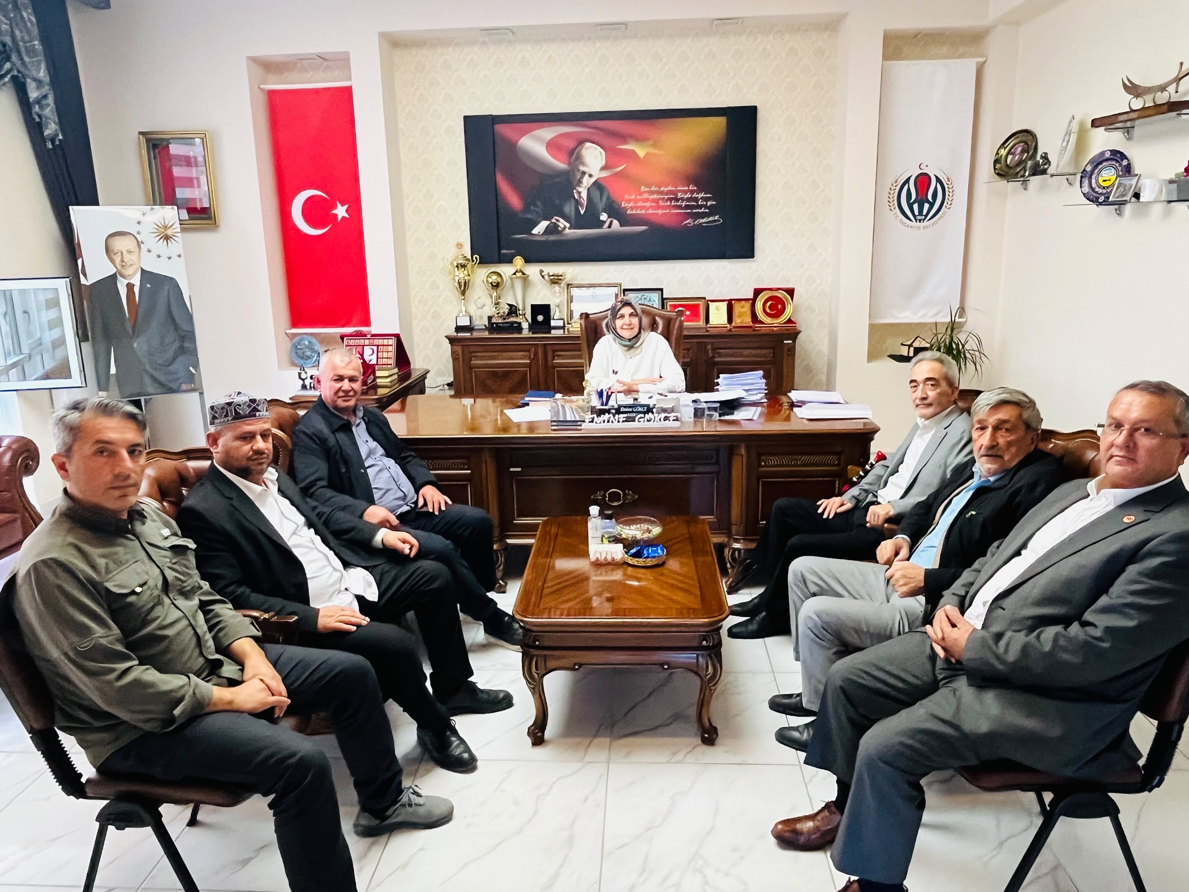 ESOB heyetinden İhsaniye Belediye Başkanı Gökçe'ye ziyaret: Pazar yeri görüşüldü