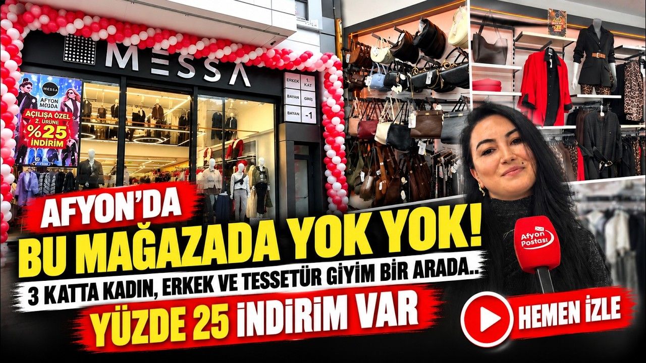 Afyon'da bu mağazada yok yok! Kadın, erkek ve tesettür giyim bir arada… Yüzde 25 indirim var!