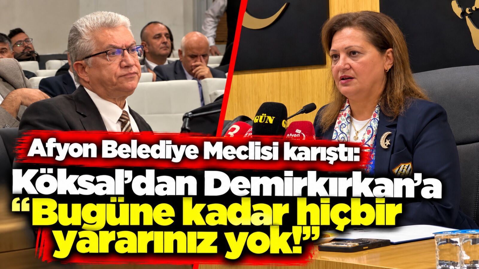 Afyon Belediye Meclisi karıştı: Köksal’dan Demirkırkan’a “Bugüne kadar hiçbir yararınız yok!”