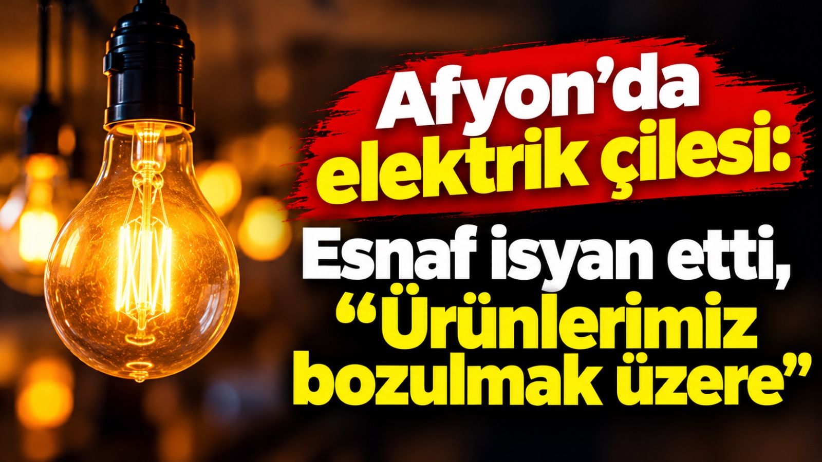 Afyon'da elektrik çilesi: Esnaf isyan etti, "Ürünlerimiz bozulmak üzere"
