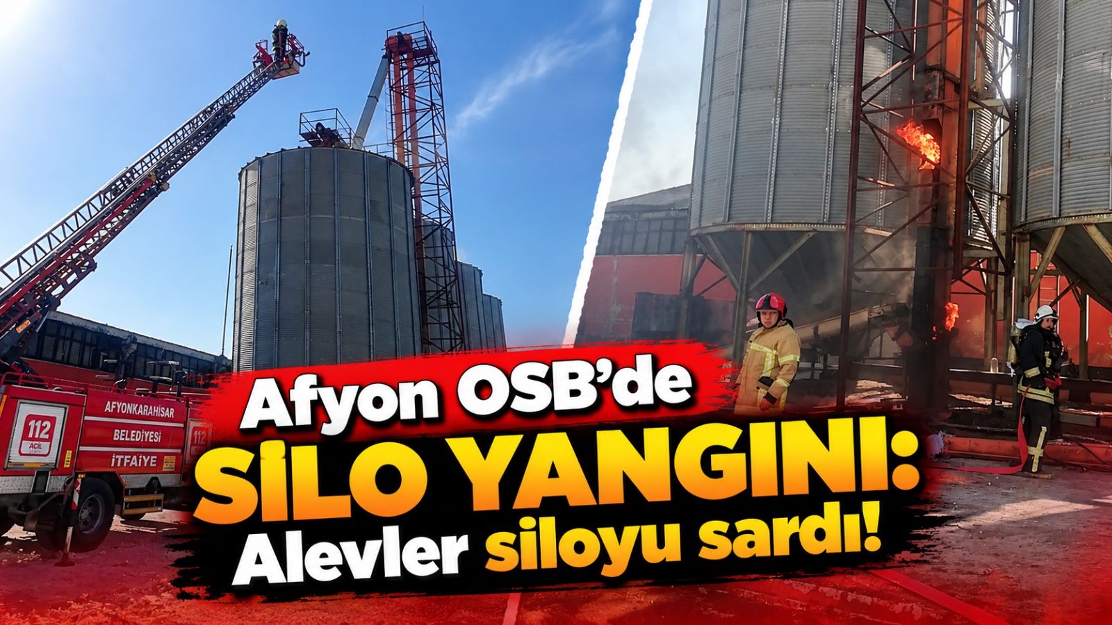 Afyon OSB'de silo yangını: Alevler siloyu sardı!