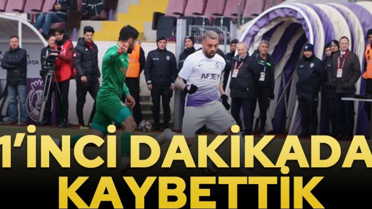 Afjet Afyonspor, Gümüşhane'ye 1'inci dakikada kaybetti