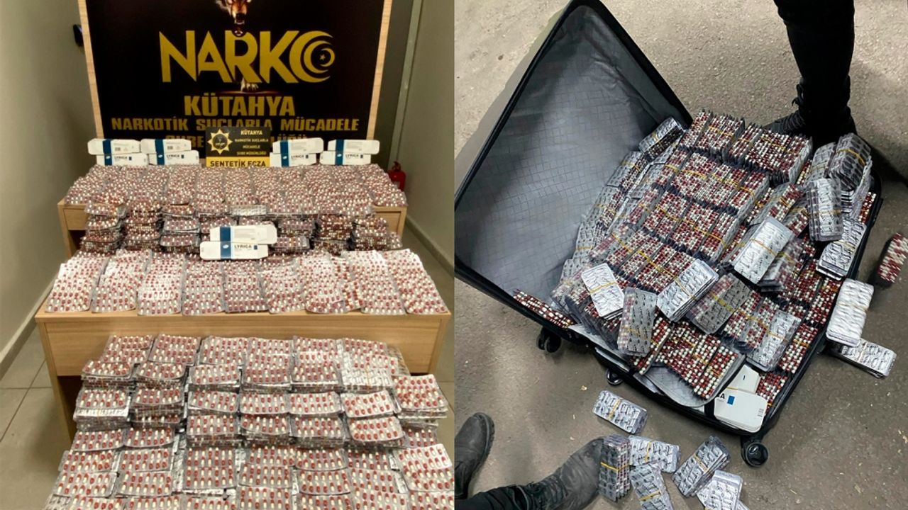 GÜNCELLEME - Kütahya'da valizinde 26 binden fazla sentetik ecza hap ele geçirilen şüpheli tutuklandı