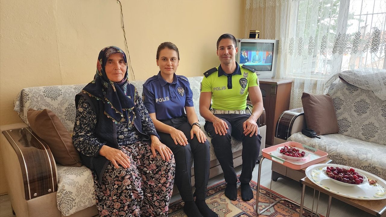 Demirci'de polisten şehit ve gazi ailelerine ziyaret