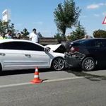 Afyon çevre yolunda zincirleme kaza: 3 araç birbirine girdi!