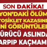 Afyon'daki Ölümlü Motosiklet Kazasında Yeni Görüntüler: Sürücü Olay Yerinden Kaçmamış!