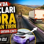 Afyon’da araçları mora boyayan tırın görüntüsü ortaya çıktı