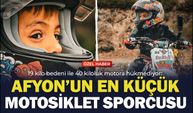 19 kilo bedeni ile 40 kiloluk motora hükmediyor: Afyon’un en küçük motosiklet sporcusu…