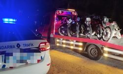 Bolvadin'de 7 motosiklet trafikten men edildi