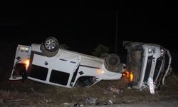 Uşak-Afyon yolunda korkutan kaza: 8 yaralı var!