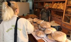 Afyon Dinar'da ekmek üretimi yapan fırınlar denetleniyor