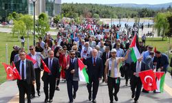 Uşak Üniversitesi'nde İsrail'in Gazze'ye saldırıları protesto edildi