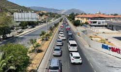 Aydın'da tatilcilerin dönüş yolunda yoğun trafik