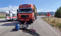 Afyon'da tırla çarpışan motosiklet sürücüsü ağır yaralandı