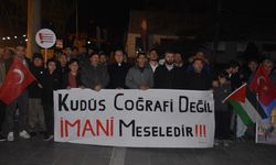 Afyon'da Gazze'ye Destek İçin İsrail Saldırıları Protesto Edildi