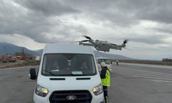 Afyon Bolvadin’de sürücüler Dron destekli denetlendi