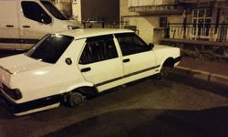 Afyon'da Otomobilin Lastik ve Jantlarını Çalan İki Kişi Yakalandı
