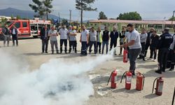Dinar’da Özel İdare Personeline Yangın Eğitimi