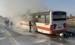 Eskişehir’de Belediye Otobüsü Alev Alev Yandı