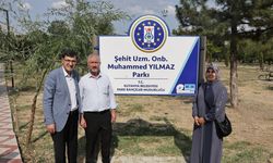 Kütahya’da Şehit İsmi Taşıyan Parka Tabela Yerleştirildi