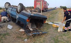 Afyon’da kontrolden çıkan otomobil takla attı: Araç kullanılamaz hale geldi!