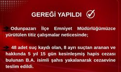 Eskişehir’de 48 Suç Kaydı Olan Şahıs Yakalandı