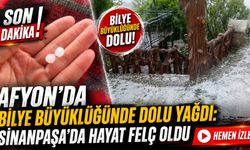 Afyon’da bilye büyüklüğünde dolu yağdı: Sinanpaşa’da hayat felç oldu