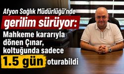 Afyon Sağlık Müdürlüğü’nde gerilim sürüyor: Mahkeme kararıyla göreve gelen Çınar, koltuğunda sadece 1.5 gün oturabildi