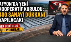Afyon’da yeni kooperatif kuruldu: 400 sanayi dükkanı yapılacak, yer belli oldu… İşte ayrıntılar…