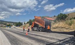 Dodurga jandarma yol kontrol noktası yenilendi: Sıcak asfalt ile daha düzenli hale geldi