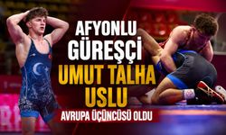 Afyonlu güreşçi Umut Talha Uslu Avrupa üçüncüsü oldu