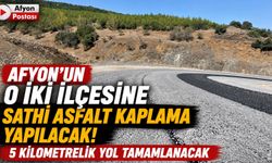 Afyon’un o iki ilçesine sathi asfalt kaplama yapılacak: 5 kilometrelik yol tamamlanacak