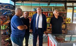 Mısırlıoğlu'ndan yangın yaşanan markete geçmiş olsun ziyareti: "Esnafın her zaman yanındayız"