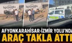 Afyonkarahisar-İzmir Yolu'nda araç takla attı