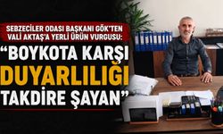 Sebzeciler Odası Başkanı Gök'ten Vali Aktaş'a yerli ürün vurgusu: “Boykota karşı duyarlılığı takdire şayan”
