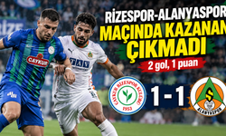 Rizespor-Alanyaspor maçının sonucu belli oldu