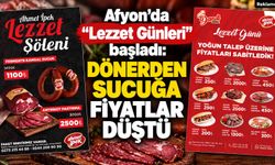 Afyon’da “Lezzet Günleri” başladı: Dönerden sucuğa fiyatlar düştü