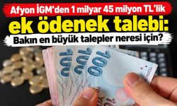 Afyon İGM’den 1 milyar 45 milyon TL'lik ek ödenek talebi: Bakın en büyük talepler neresi için?