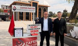 Zafer Partisi Afyon'da "Çerçeve Yasaya Hayır" standı açtı