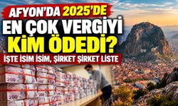 Afyon’da 2025'de en çok vergiyi kim ödedi? İşte isim isim, şirket şirket liste