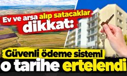 Ev ve arsa alıp satacaklar dikkat: Güvenli ödeme sistemi o tarihe ertelendi