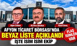Afyon Ticaret Borsası’nda Beyaz Liste açıklandı: İşte isim isim ekip