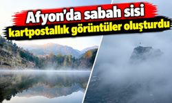 Afyon'da sabah sisi kartpostallık görüntüler oluşturdu