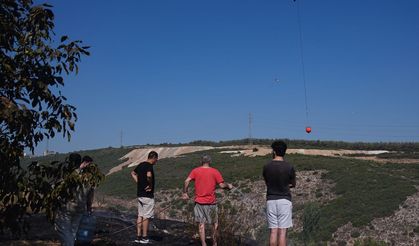 İzmir'de otluk alanda çıkan yangın kontrol altına alındı