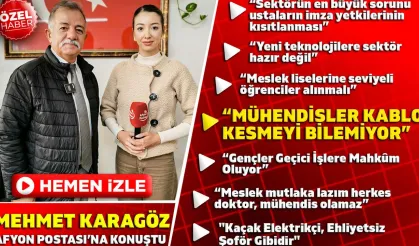 Elektrikçiler Oda Başkanı Karagöz: "Mühendislerin Eline Kablo Veriyoruz, Kesmeyi Bilemiyor"